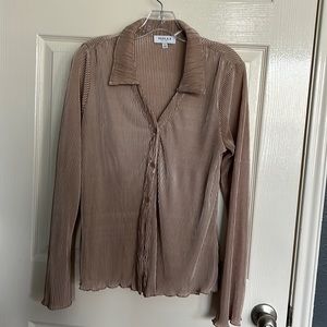 Gilli long sleeve button front blouse